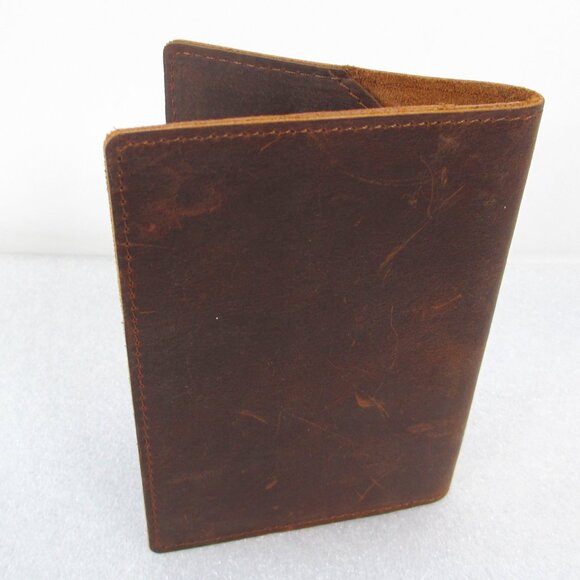 LEFT COAST DISTRESSED LEATHER PASSPORT COVER - Picture 3 of 13
